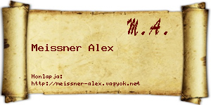 Meissner Alex névjegykártya